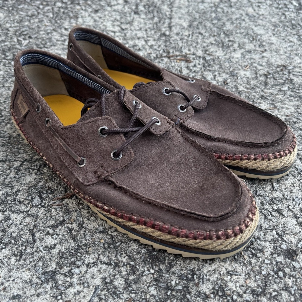Lacoste Sauville Boat Shoes Men's Sz 10.5 (EU 44) Brown
